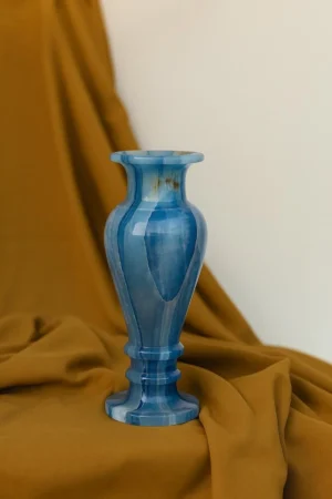 Blue Patched Vase